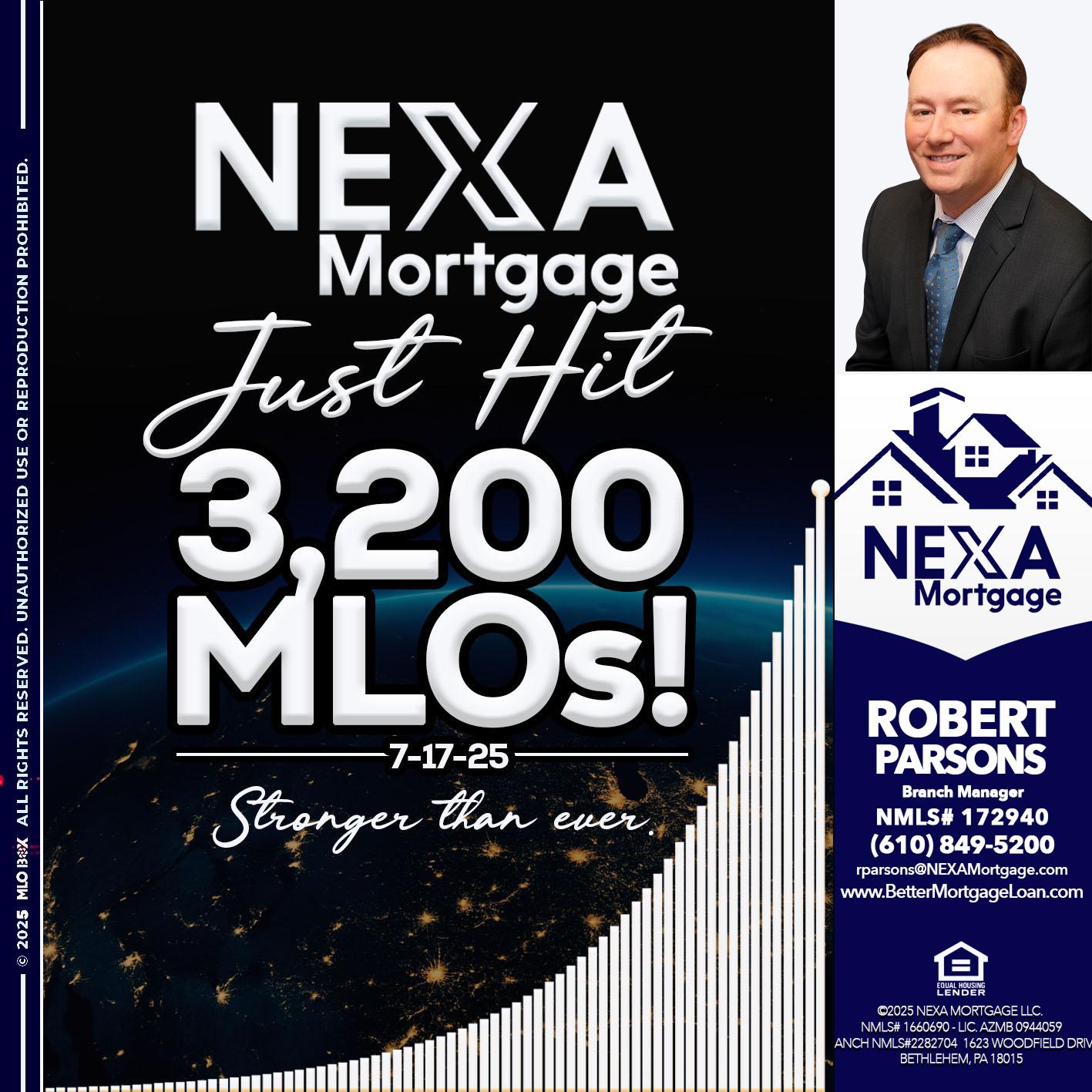 3200 MLOs - Robert Parsons -Mortgage Loan Originator