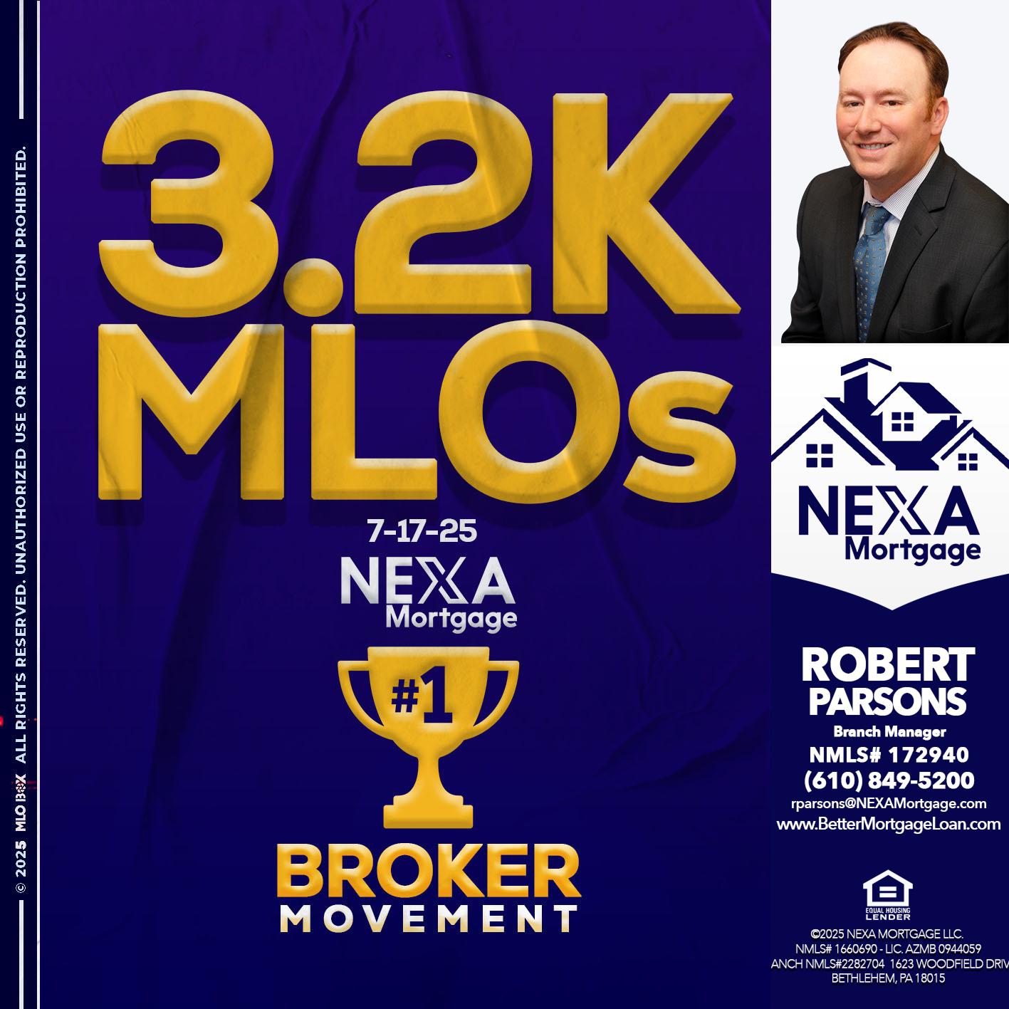 3.2K MLOs - Robert Parsons -Mortgage Loan Originator