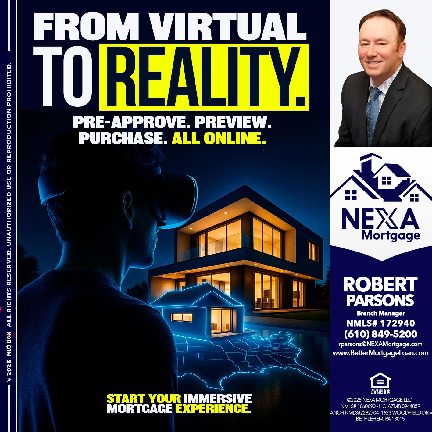 FROM VIRTUAL - Robert Parsons -Mortgage Loan Originator