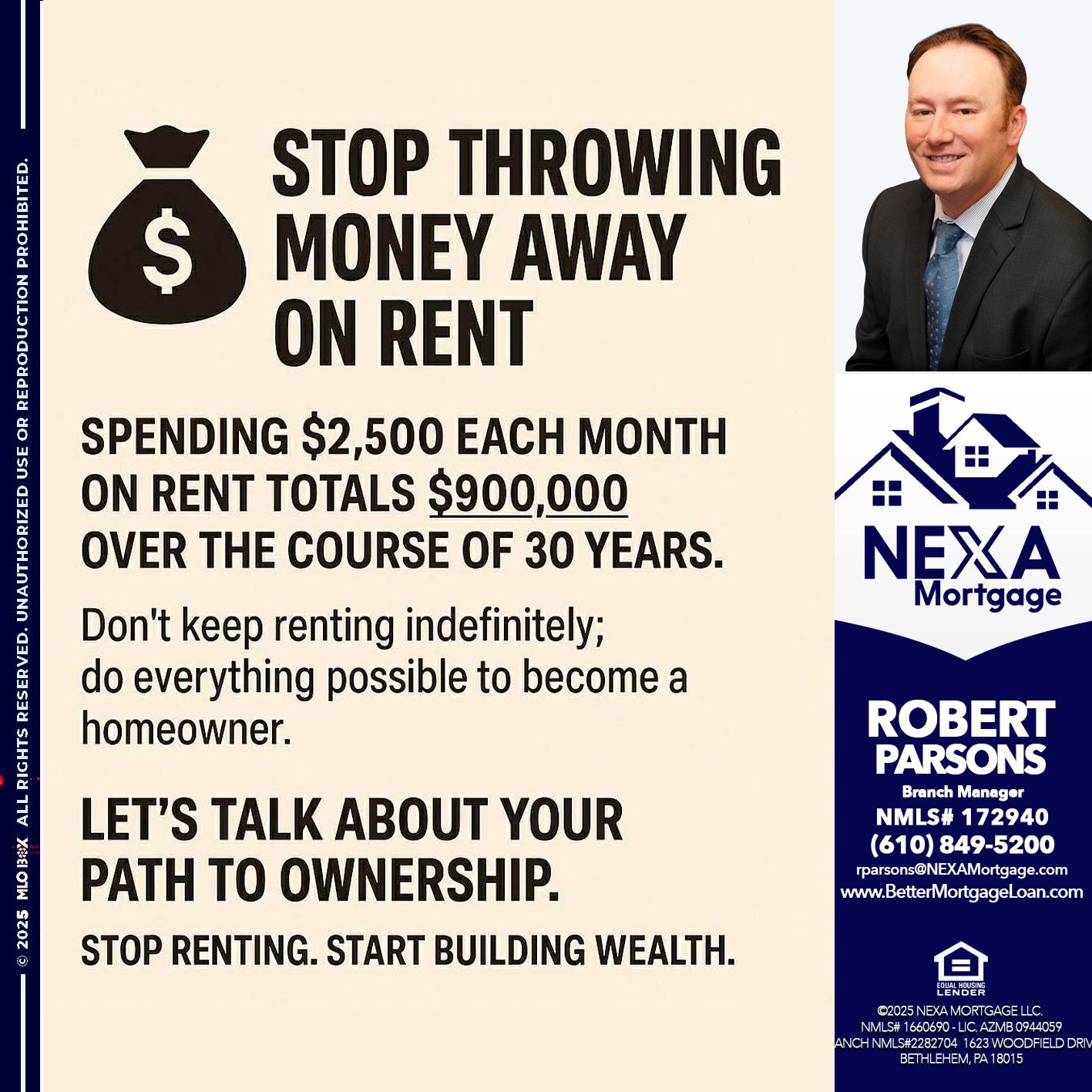 STOP THROWING - Robert Parsons -Mortgage Loan Originator