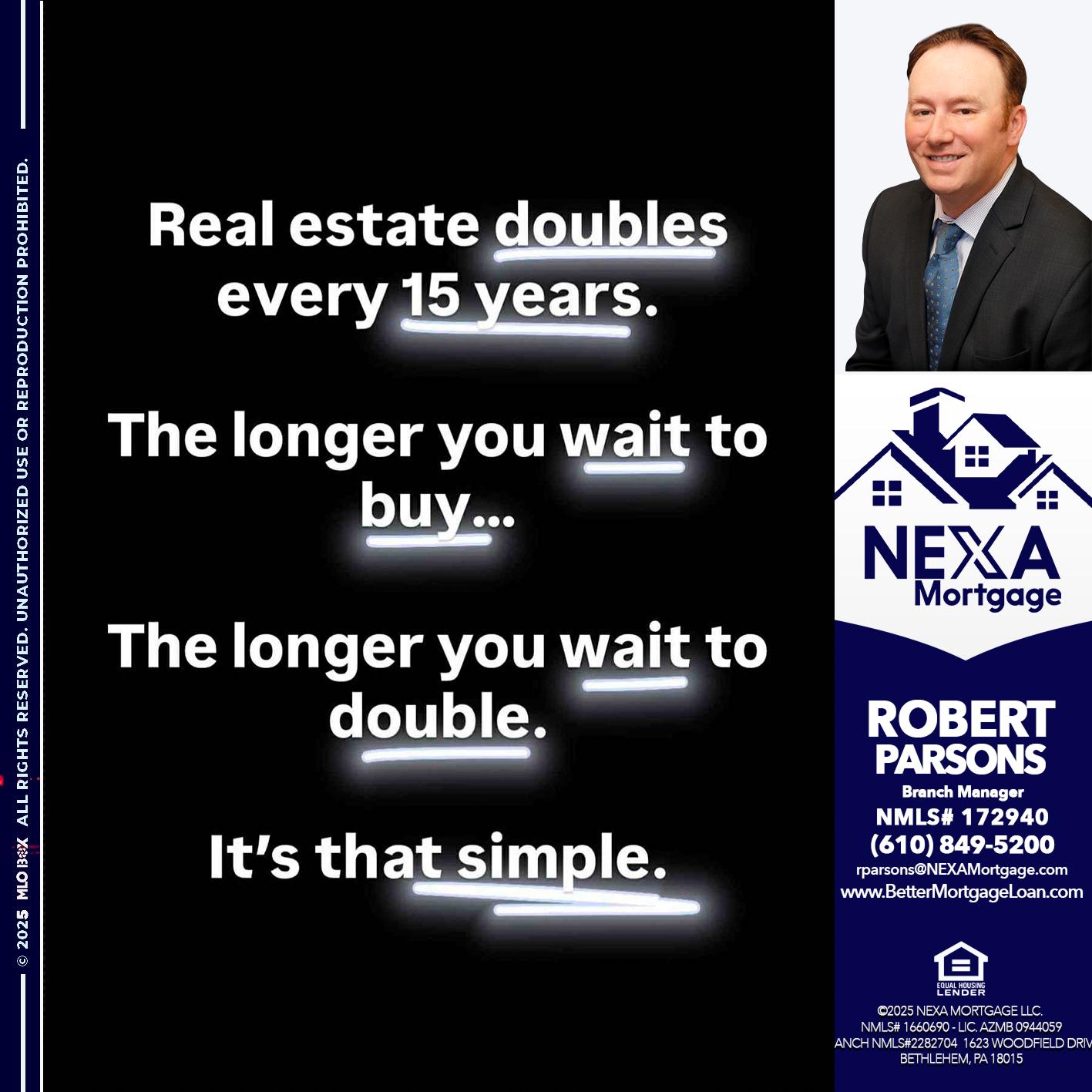 REAL ESTATE - Robert Parsons -Mortgage Loan Originator
