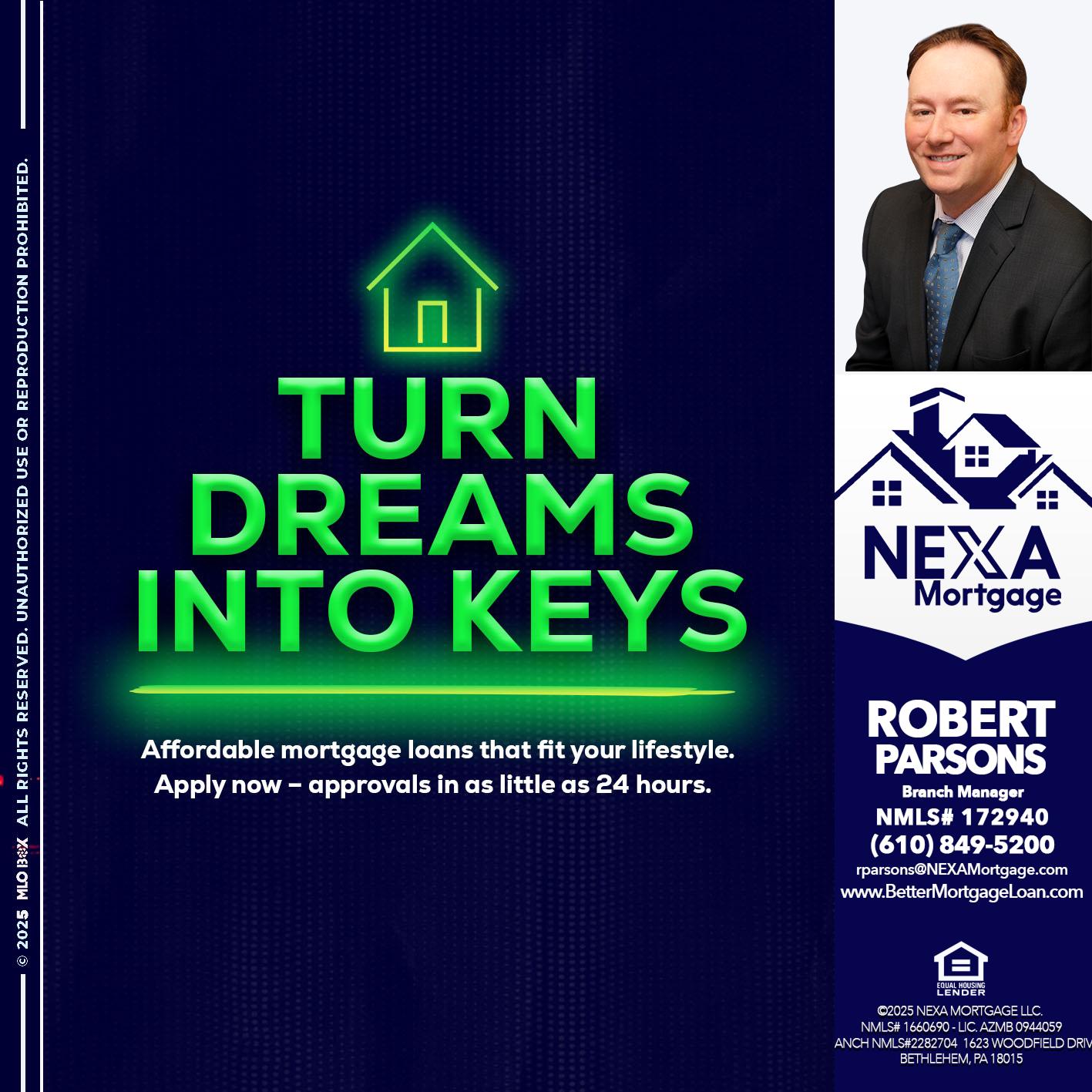 turn dreams - Robert Parsons -Mortgage Loan Originator