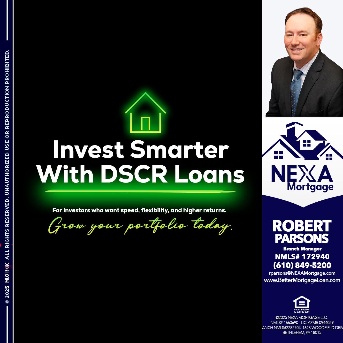 invest smarter - Robert Parsons -Mortgage Loan Originator