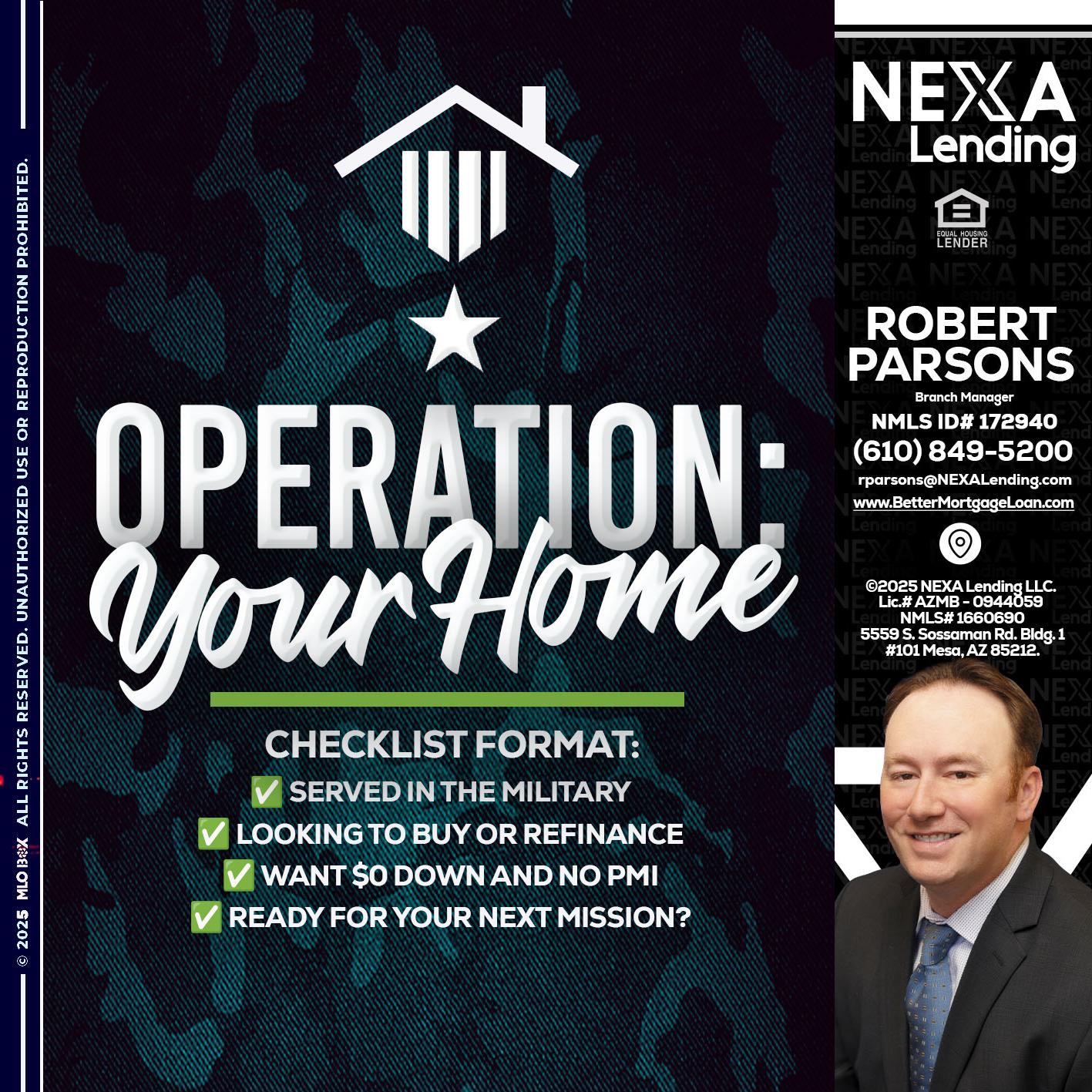 OPERATION YOUR HOME - Robert Parsons -Mortgage Loan Originator