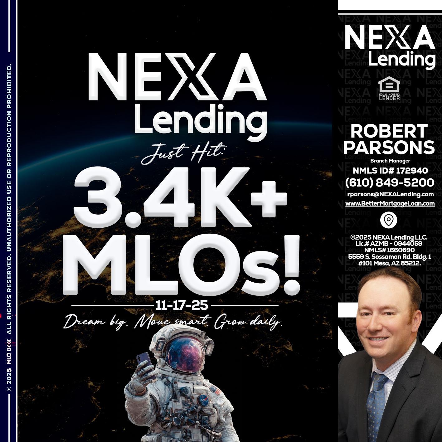 3.4K MLOs - Robert Parsons -Mortgage Loan Originator