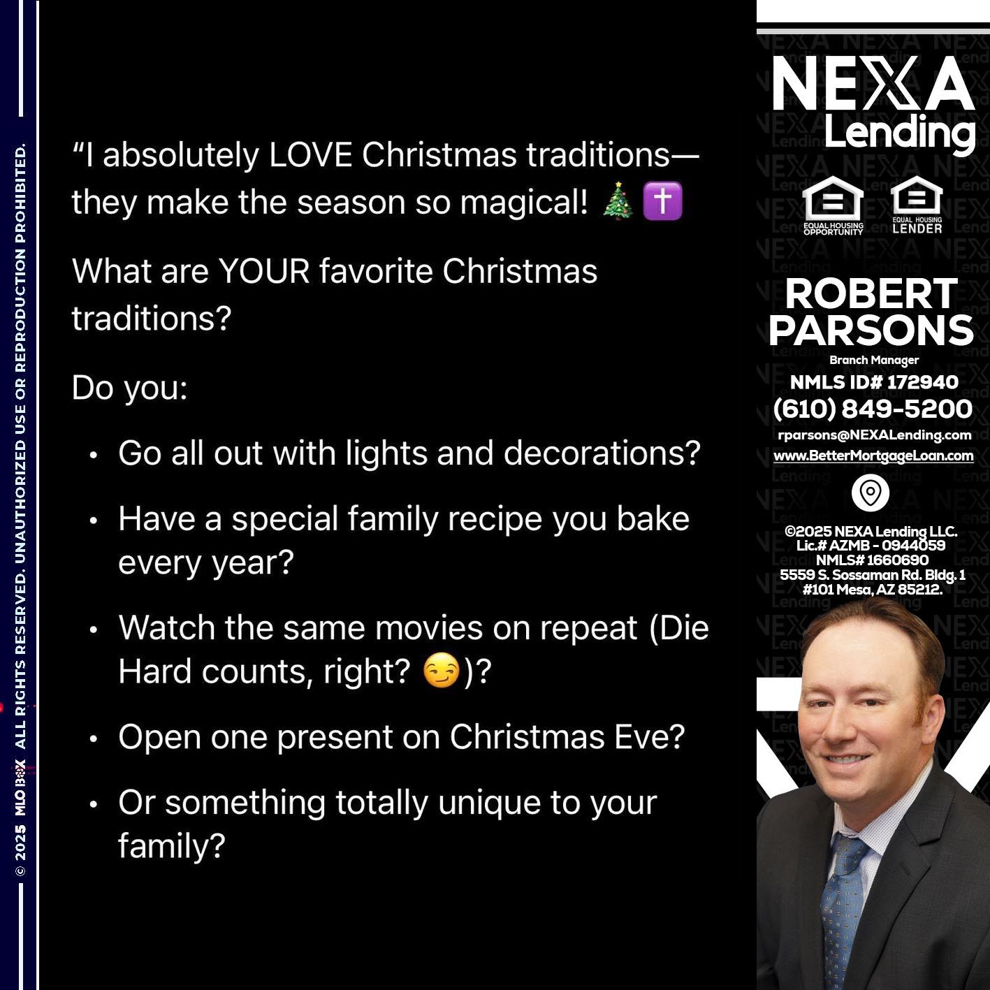 I love christmas - Robert Parsons -Mortgage Loan Originator