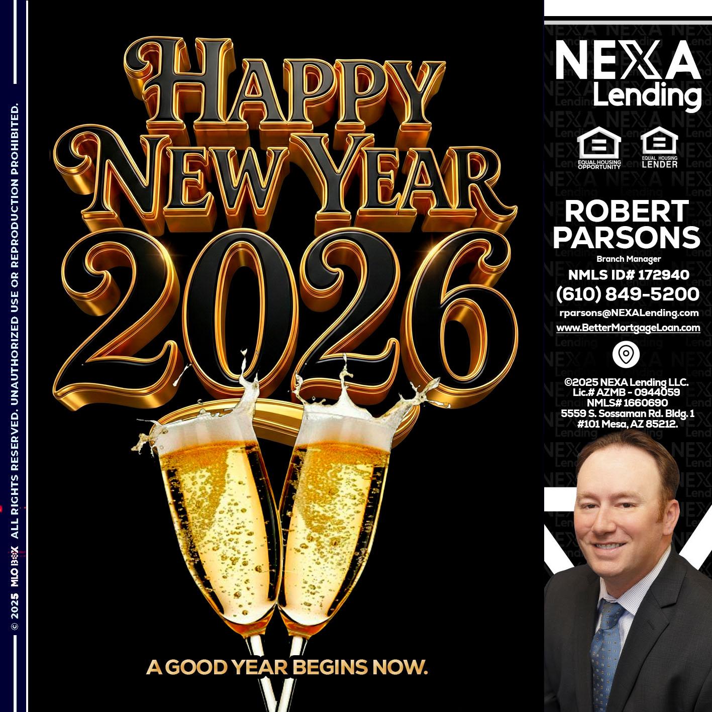 happy new year 2026 - Robert Parsons -Mortgage Loan Originator