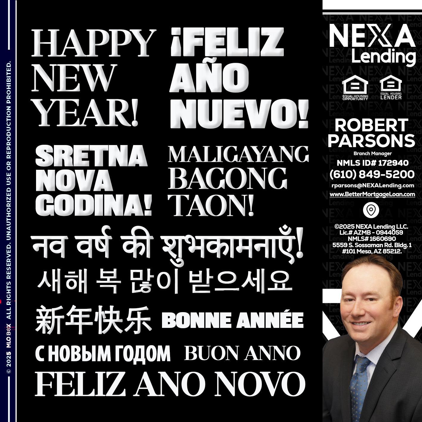 HAPPY NEW YEAR - Robert Parsons -Mortgage Loan Originator