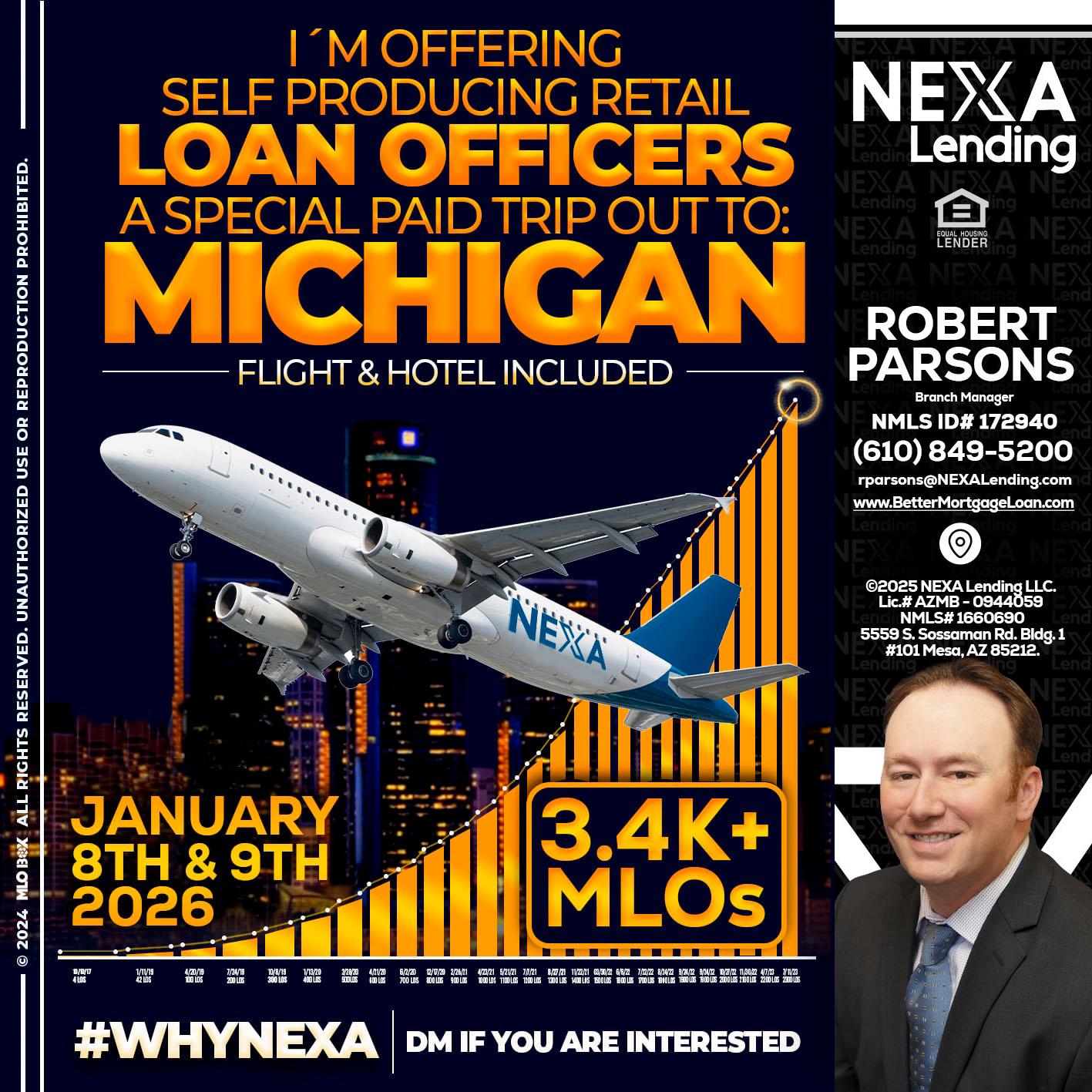 MICHIGAN TRIP - Robert Parsons -Mortgage Loan Originator