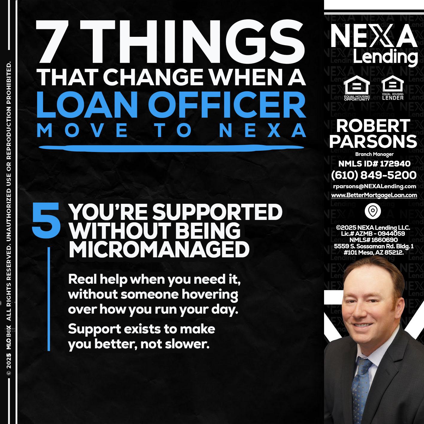 7 THINGS (5) - Robert Parsons -Mortgage Loan Originator