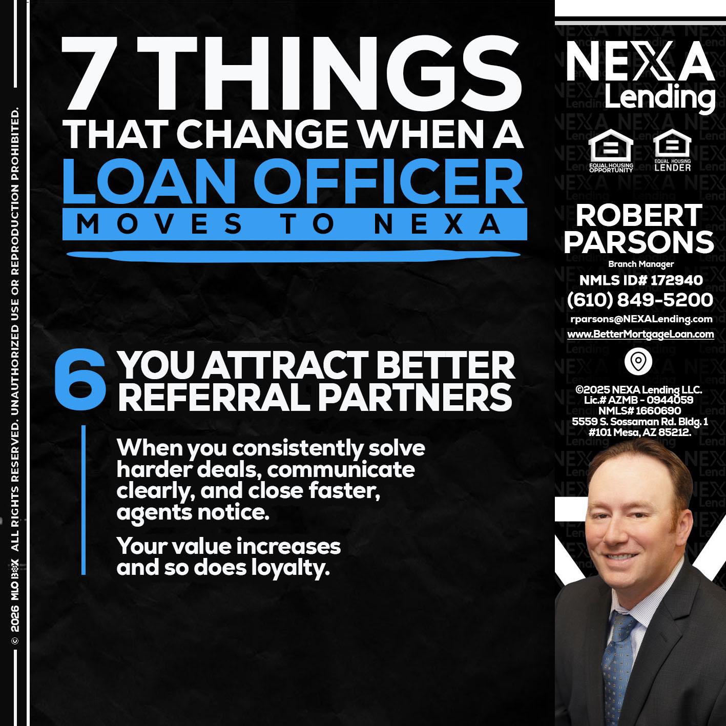 7 THINGS (6) - Robert Parsons -Mortgage Loan Originator