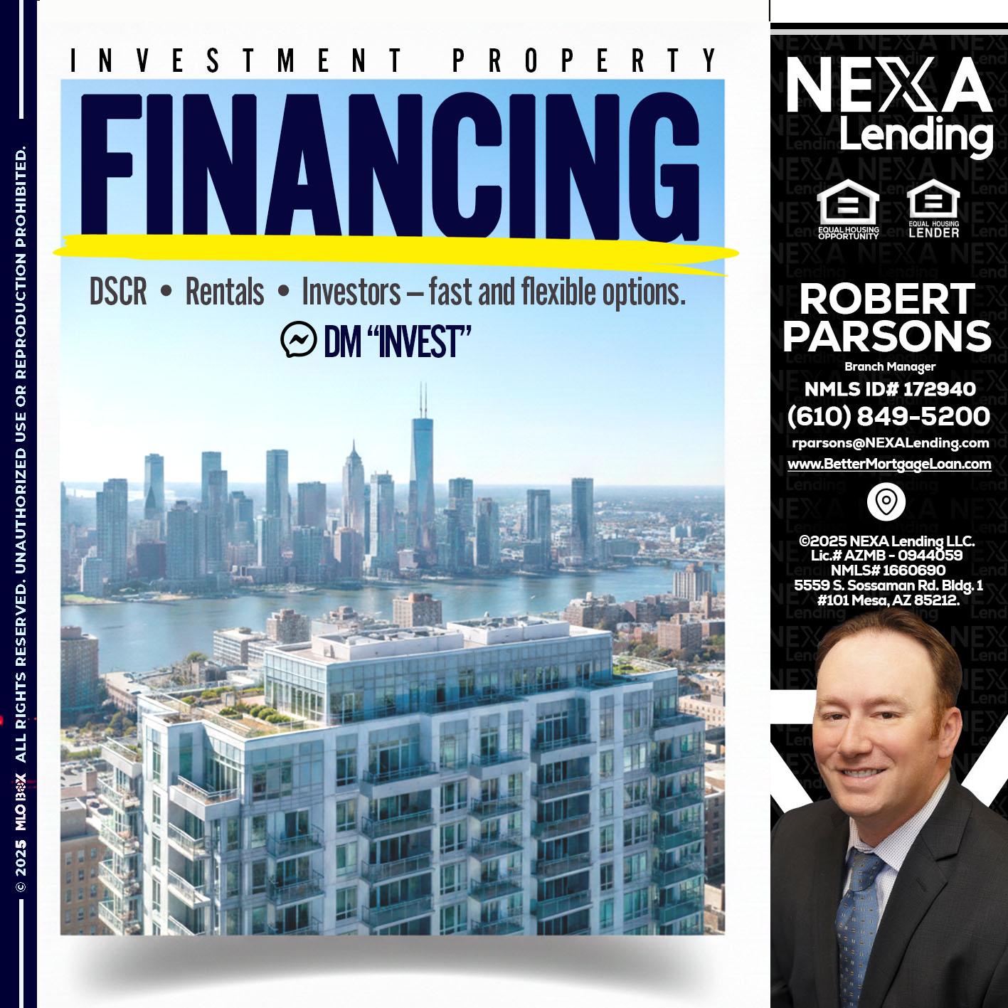 FINANCING - Robert Parsons -Mortgage Loan Originator