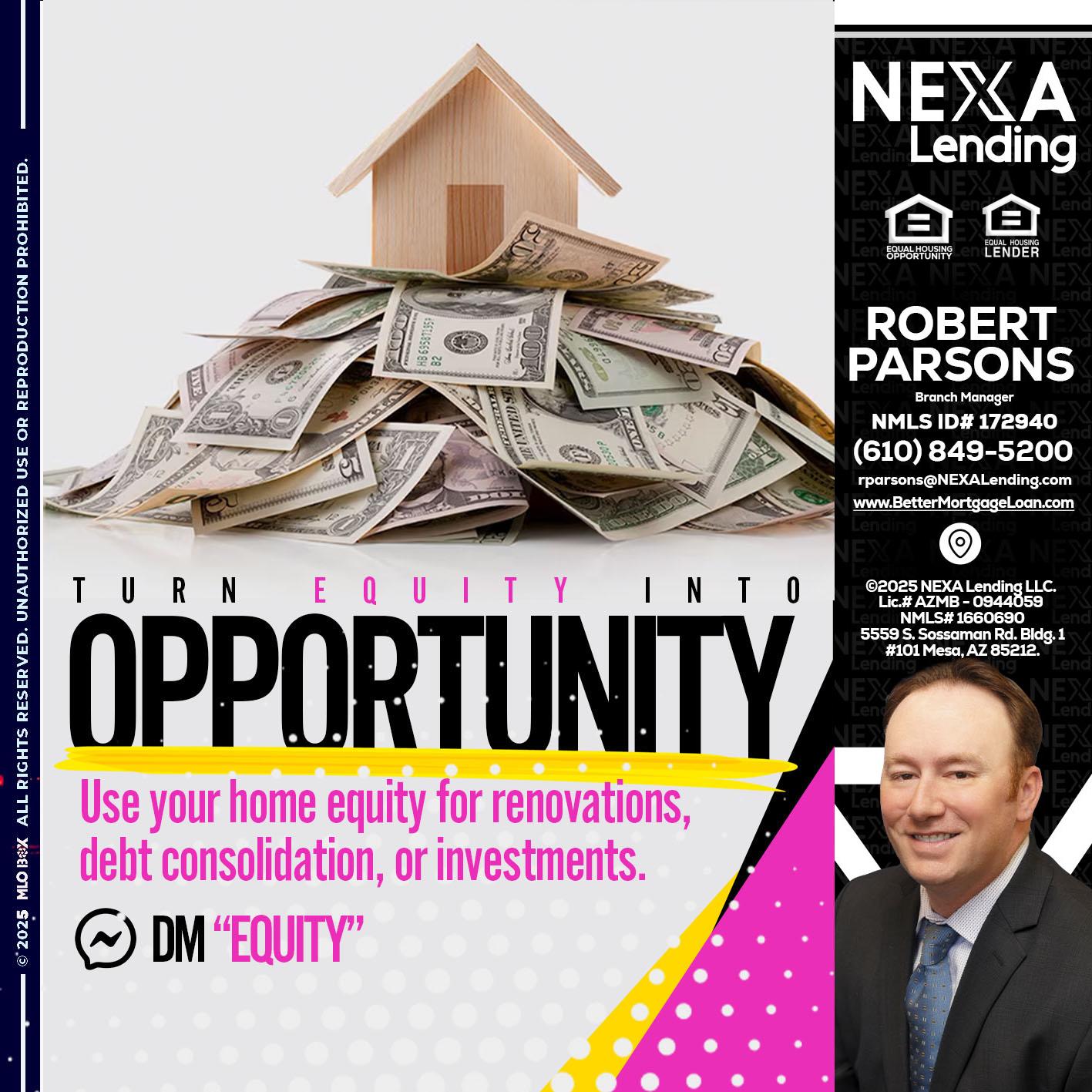 opportunity - Robert Parsons -Mortgage Loan Originator