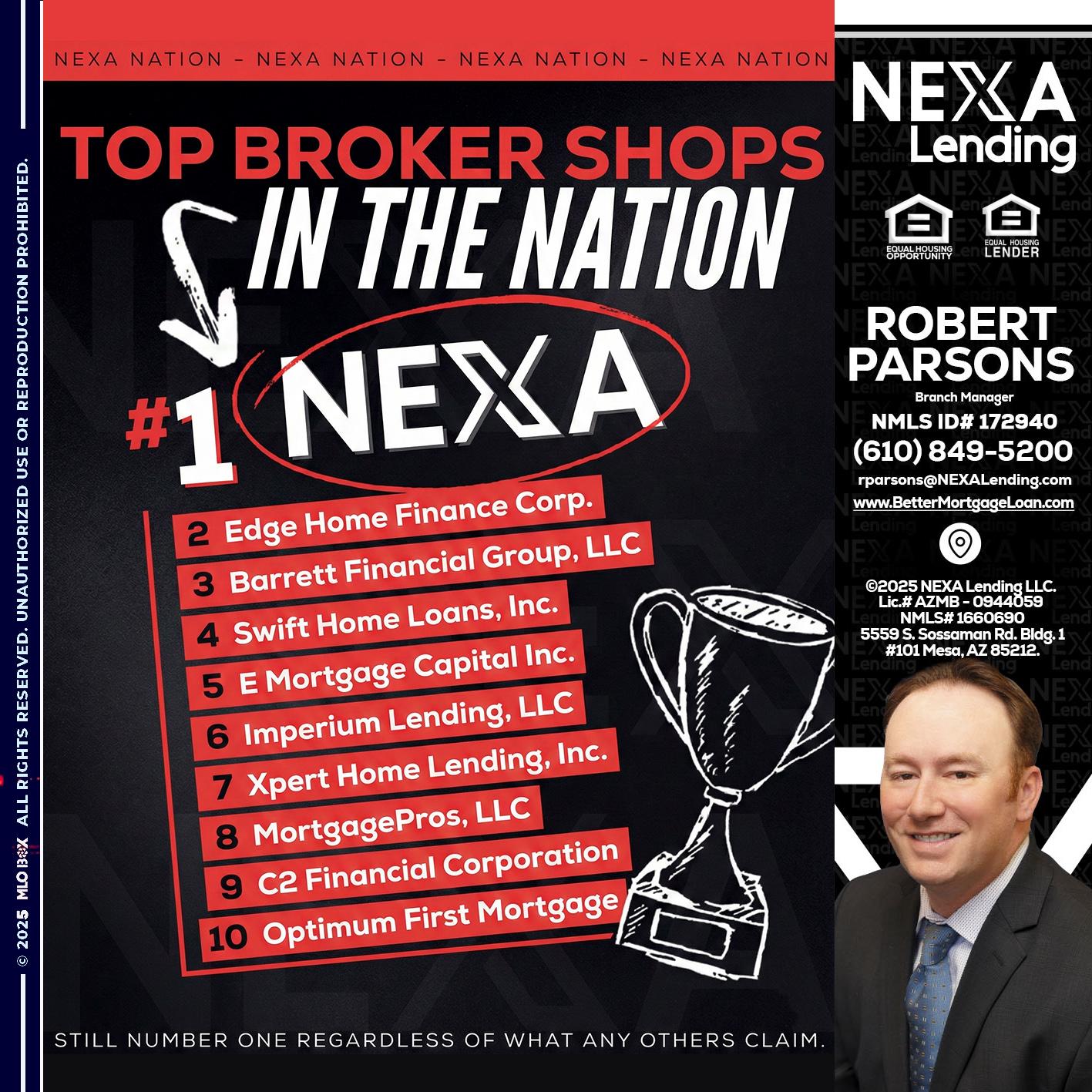 top broker - Robert Parsons -Mortgage Loan Originator