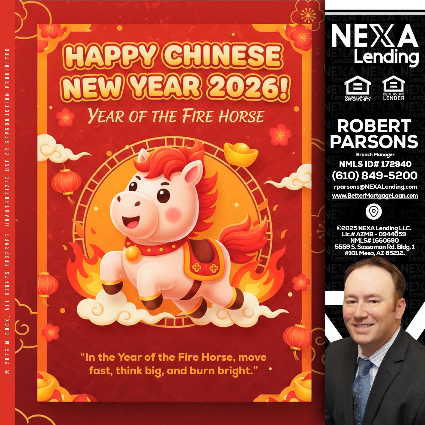 happy Chinese new year - Robert Parsons -Mortgage Loan Originator