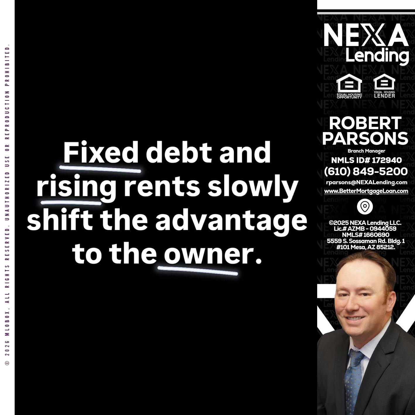 FIXED DEBT - Robert Parsons -Mortgage Loan Originator