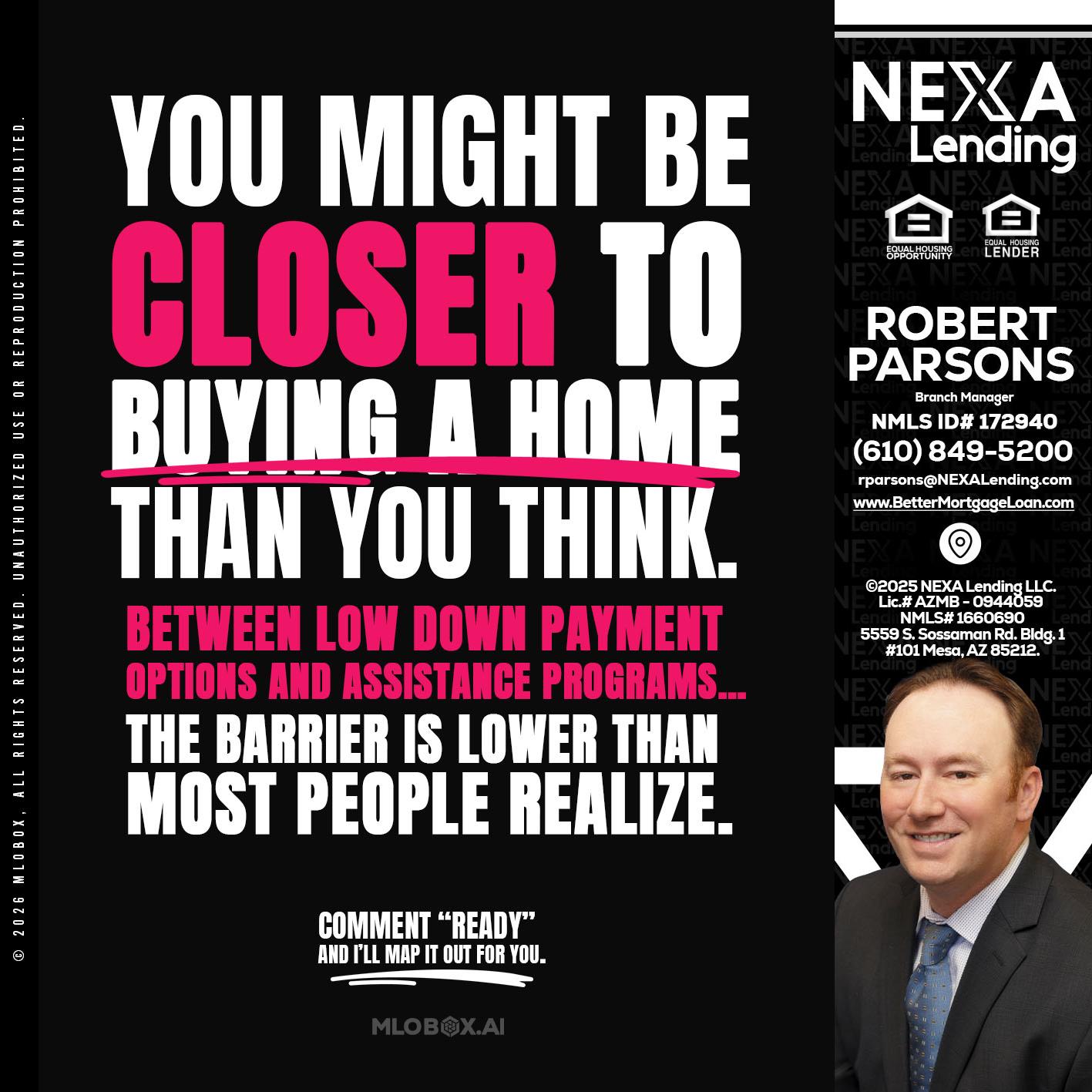 YOU MIGHT BE - Robert Parsons -Mortgage Loan Originator