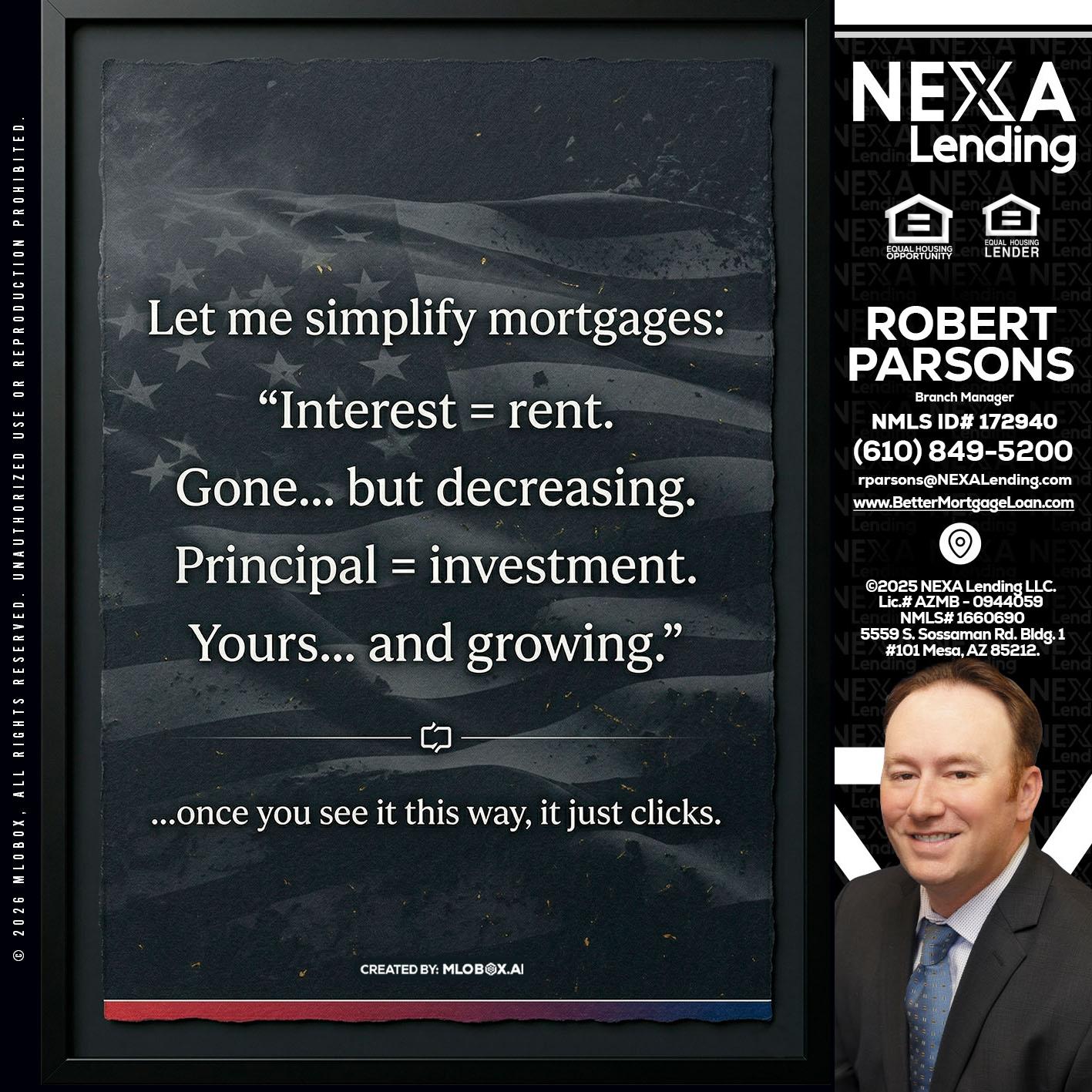 LET ME SIMPLIFY - Robert Parsons -Mortgage Loan Originator