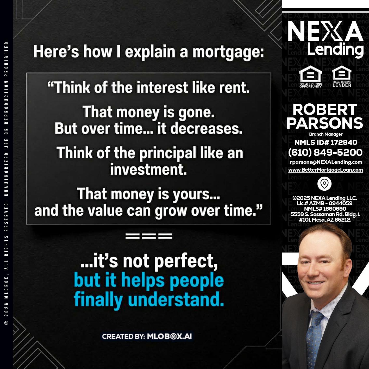 HERES NOW - Robert Parsons -Mortgage Loan Originator