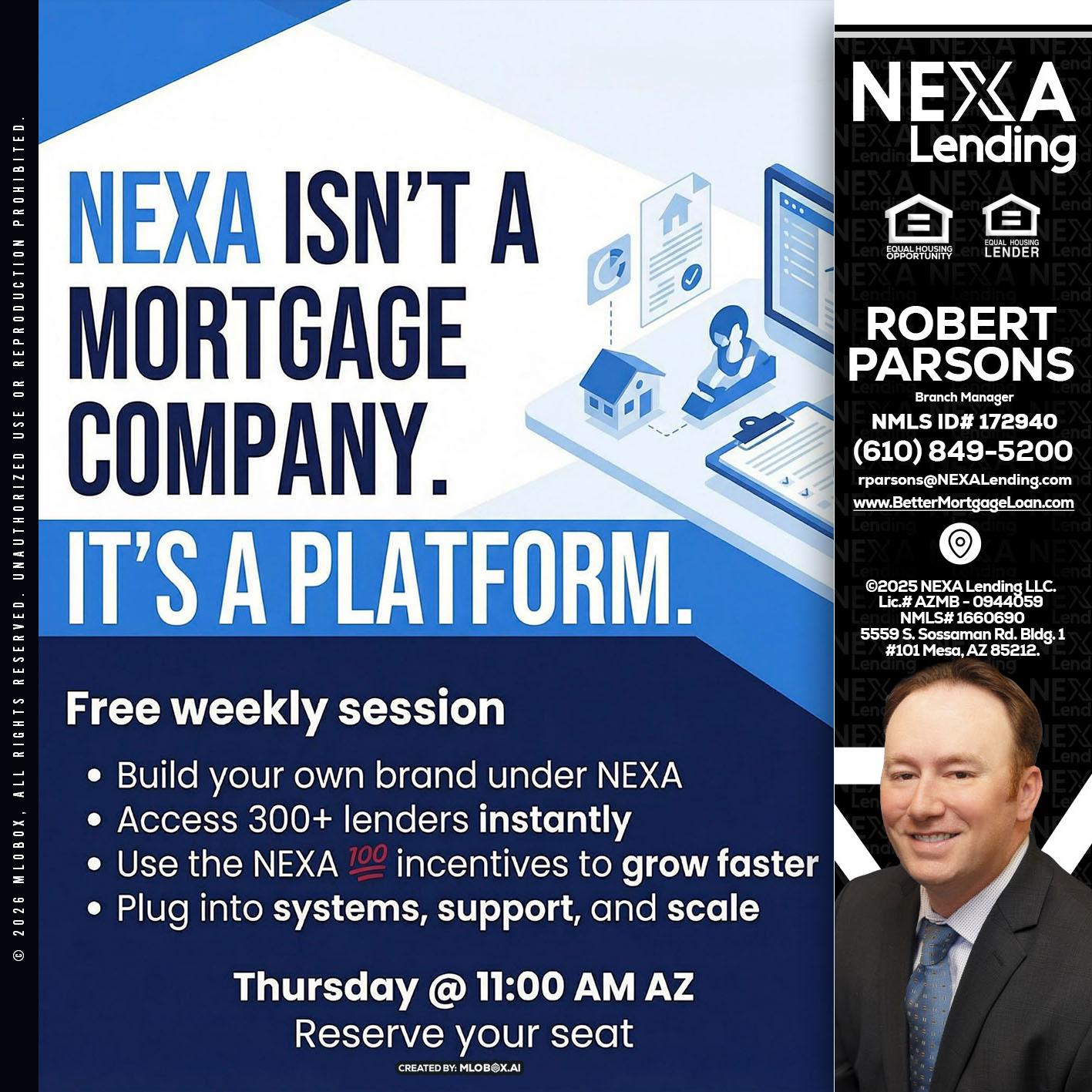 NEXA ISNT - Robert Parsons -Mortgage Loan Originator