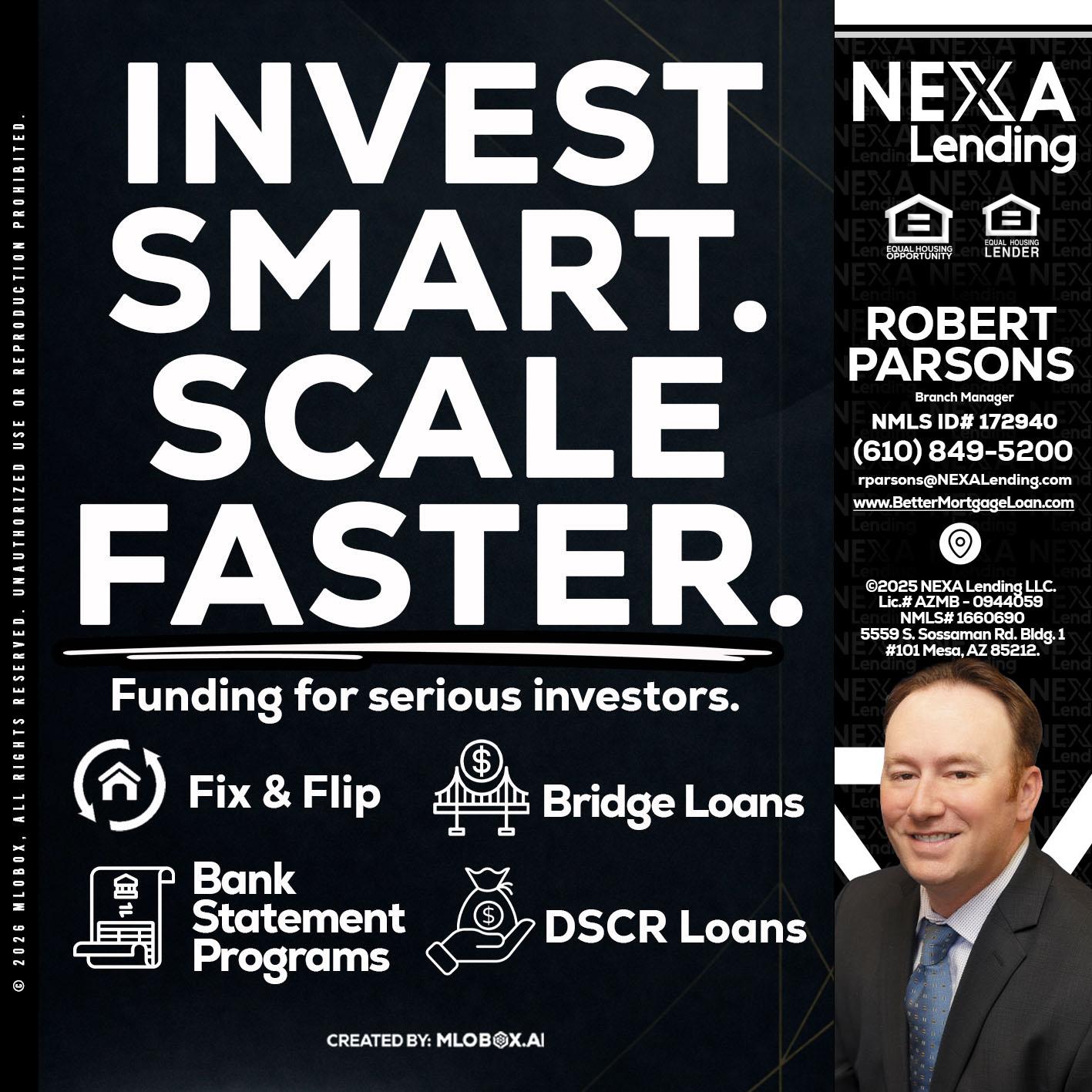 INVEST SMART - Robert Parsons -Mortgage Loan Originator