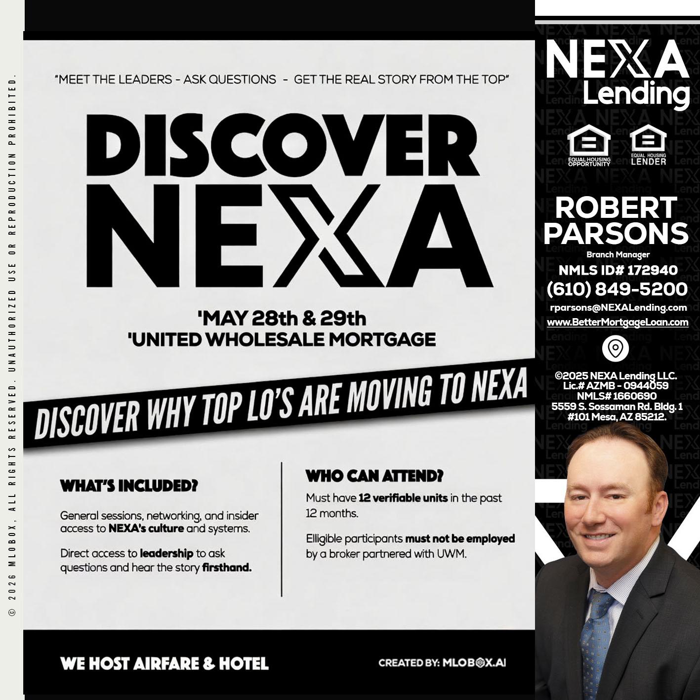 DISCOVER NEXA - Robert Parsons -Mortgage Loan Originator