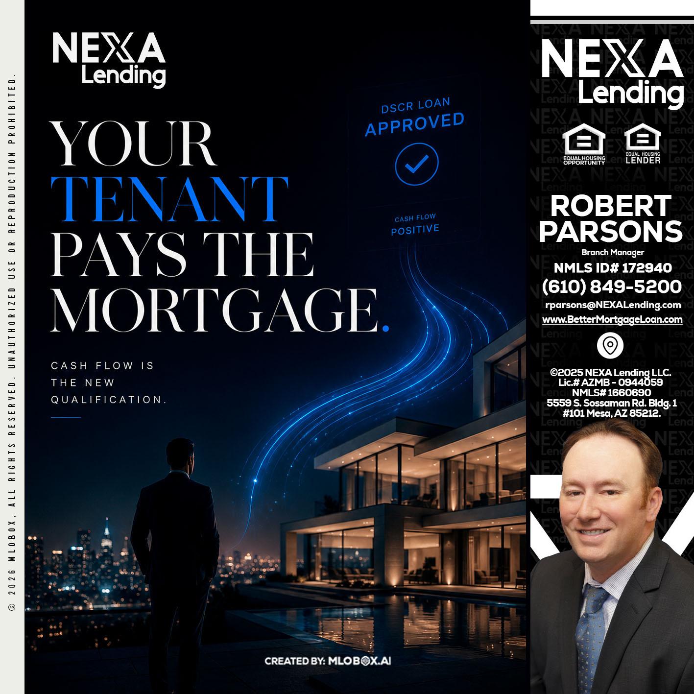 DSCR LOANS - Robert Parsons -Mortgage Loan Originator
