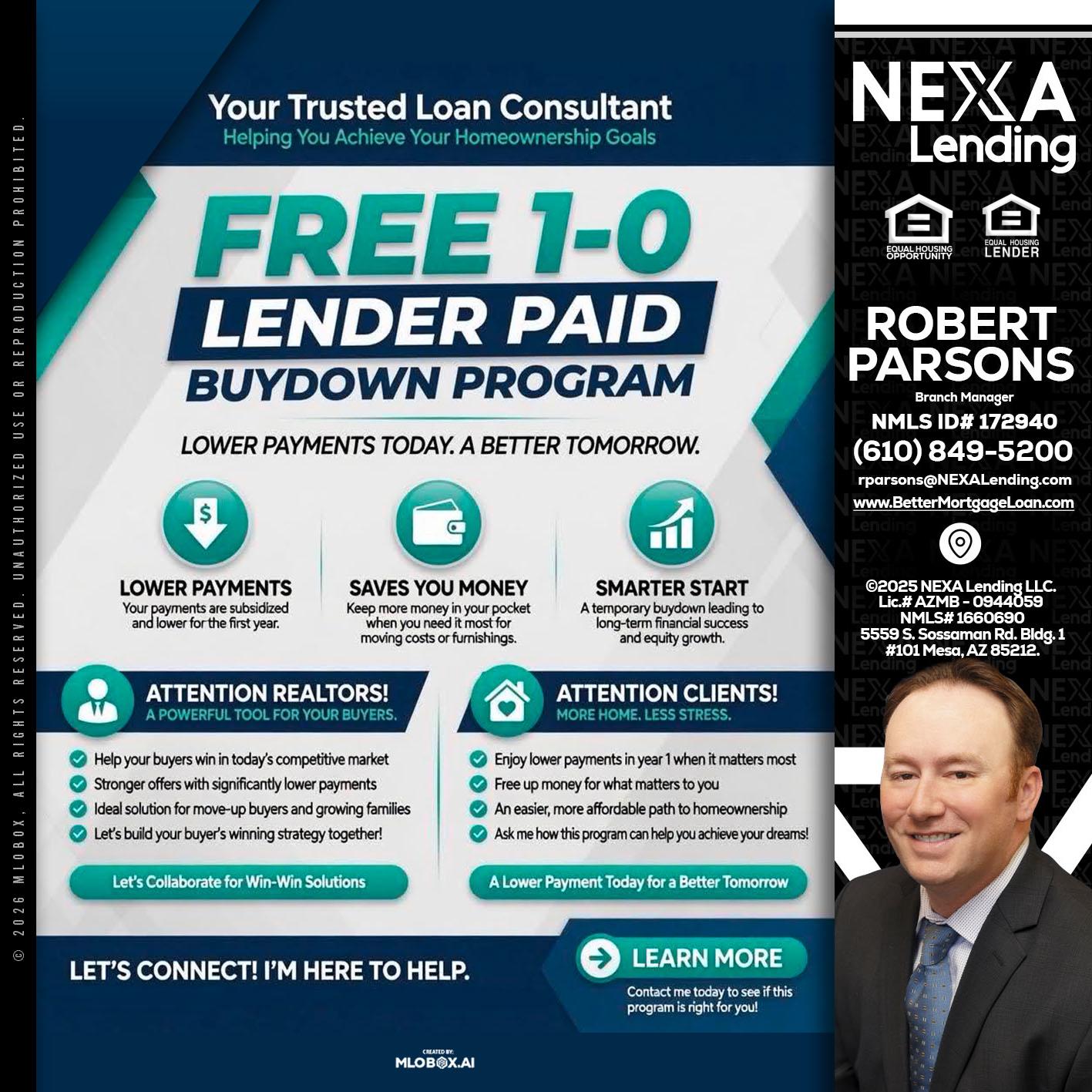 FREE 1-0 - Robert Parsons -Mortgage Loan Originator