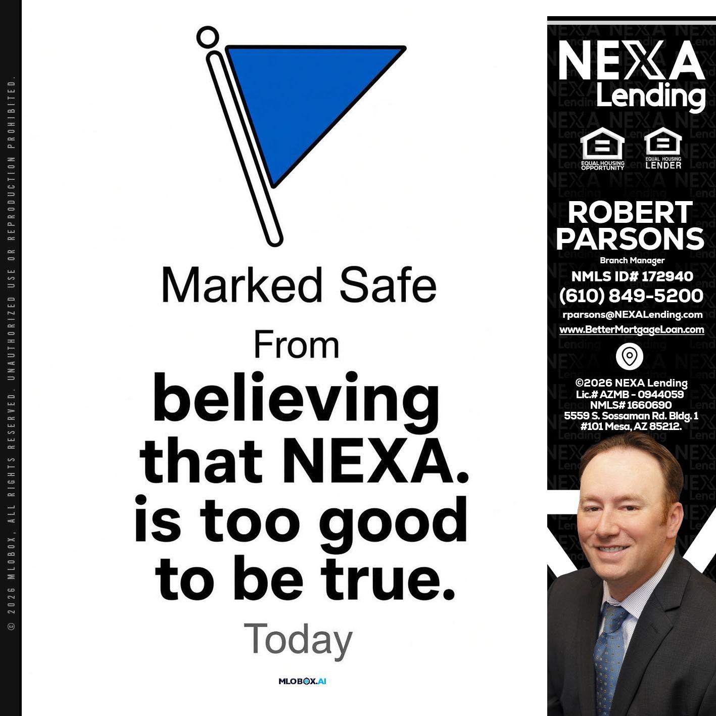 MARKED SAFE - Robert Parsons -Mortgage Loan Originator