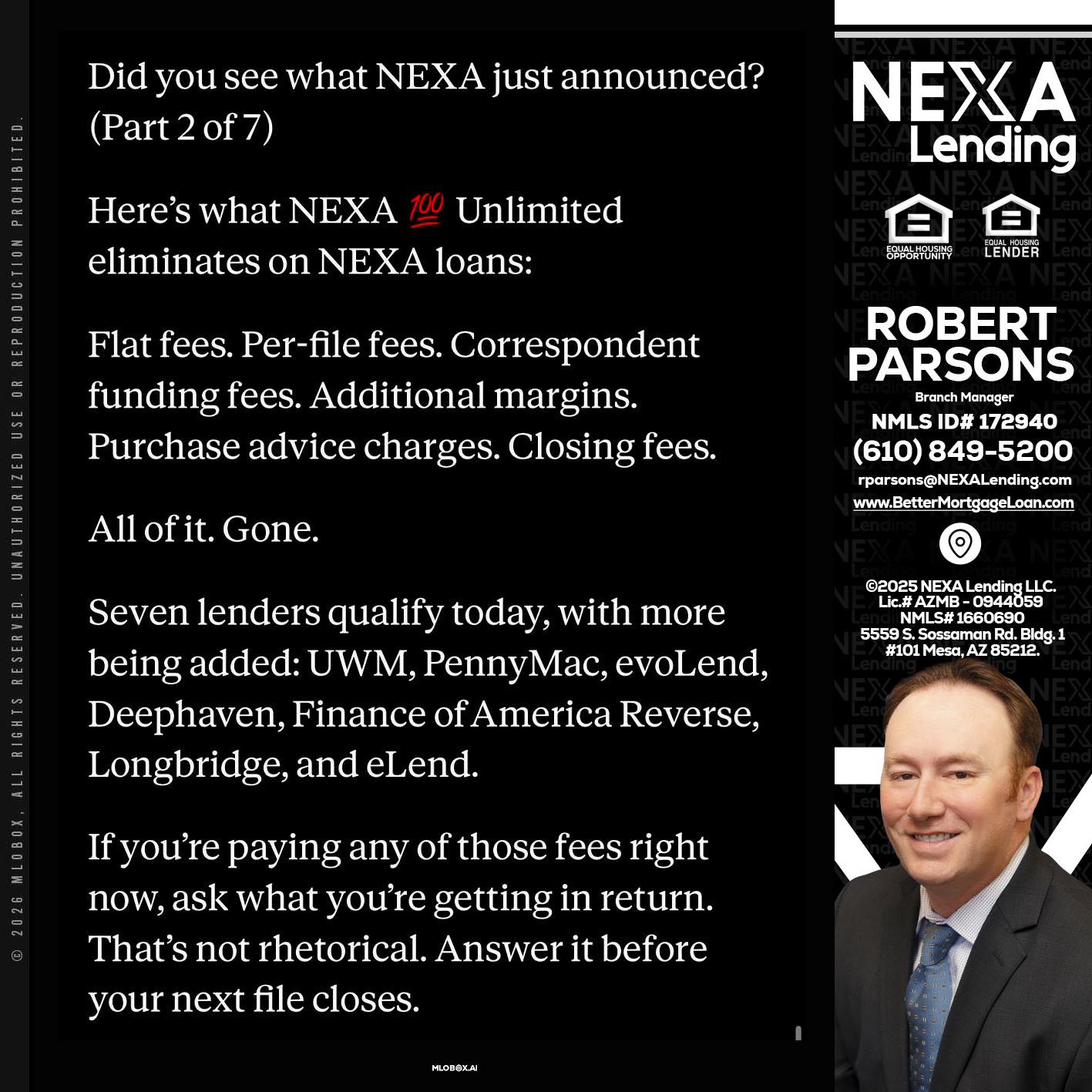 2 OF 7 - Robert Parsons -Mortgage Loan Originator
