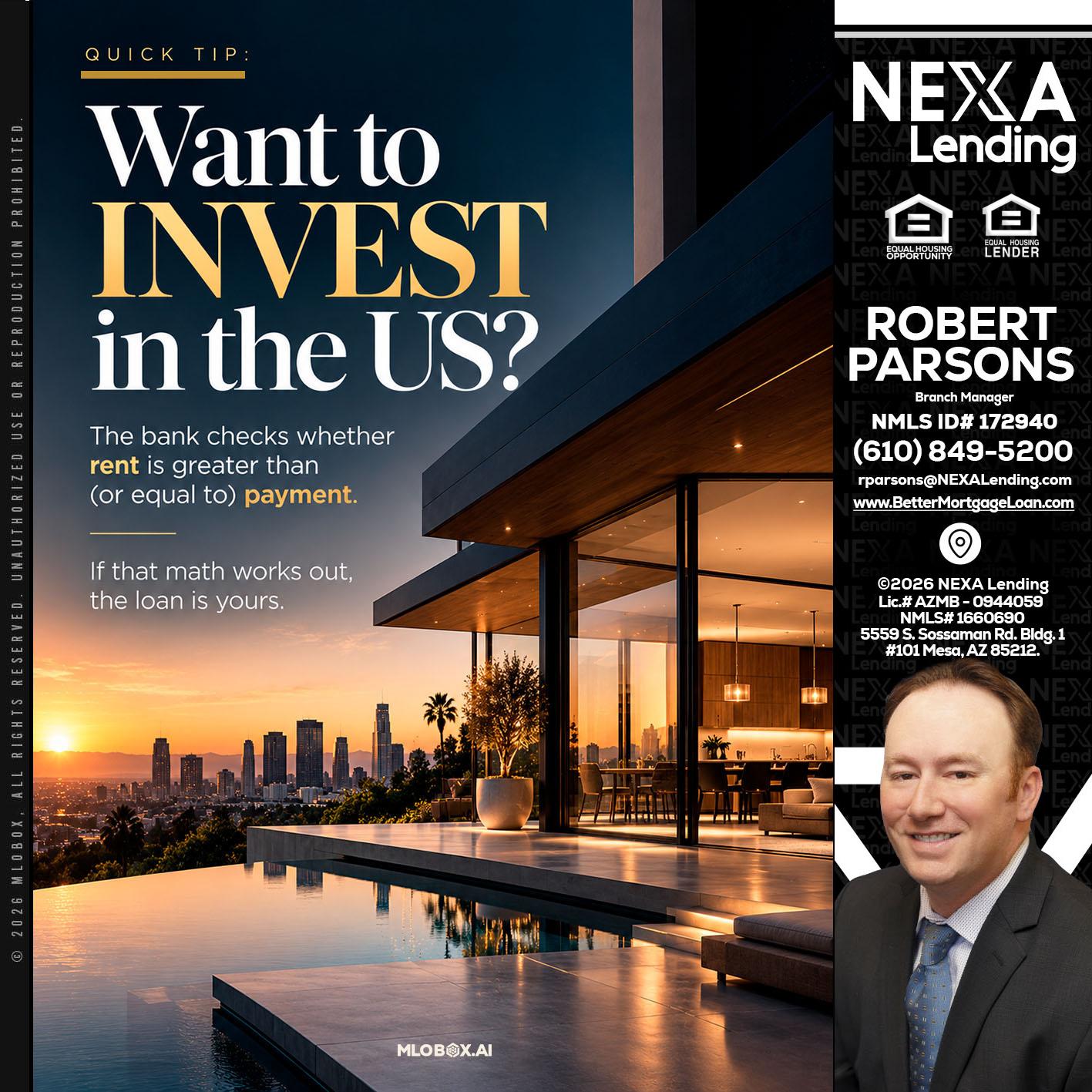 QUICK TIP - Robert Parsons -Mortgage Loan Originator