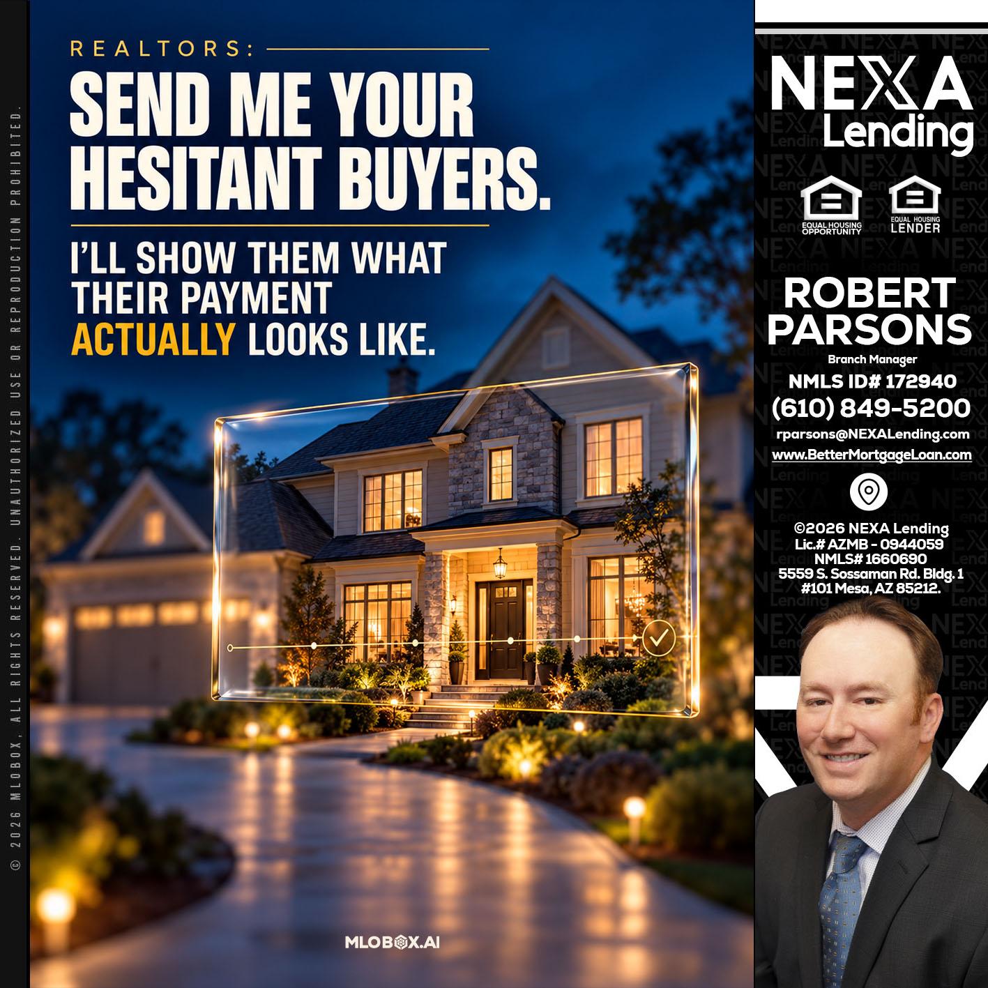 REALTOR - Robert Parsons -Mortgage Loan Originator