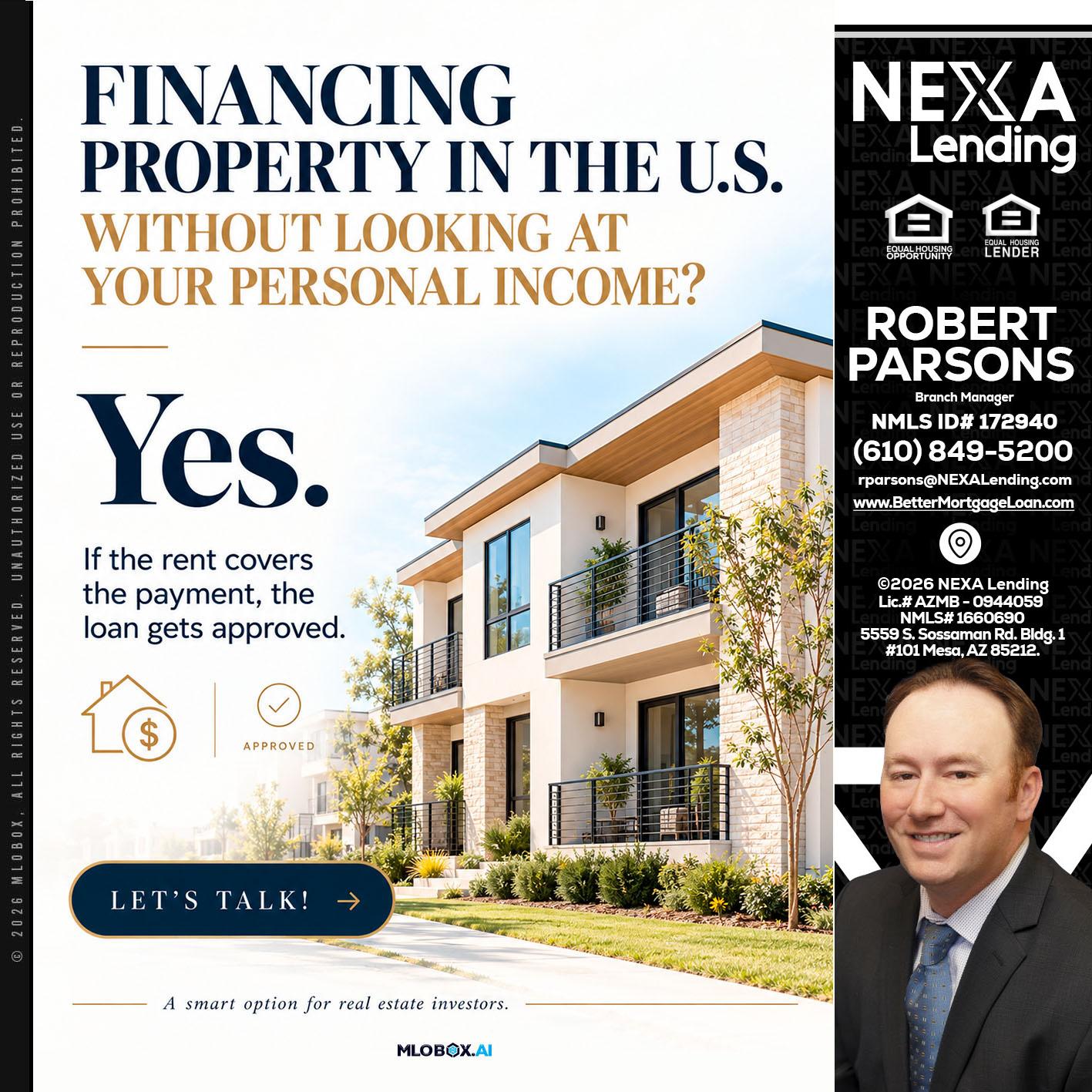 FINANCING - Robert Parsons -Mortgage Loan Originator